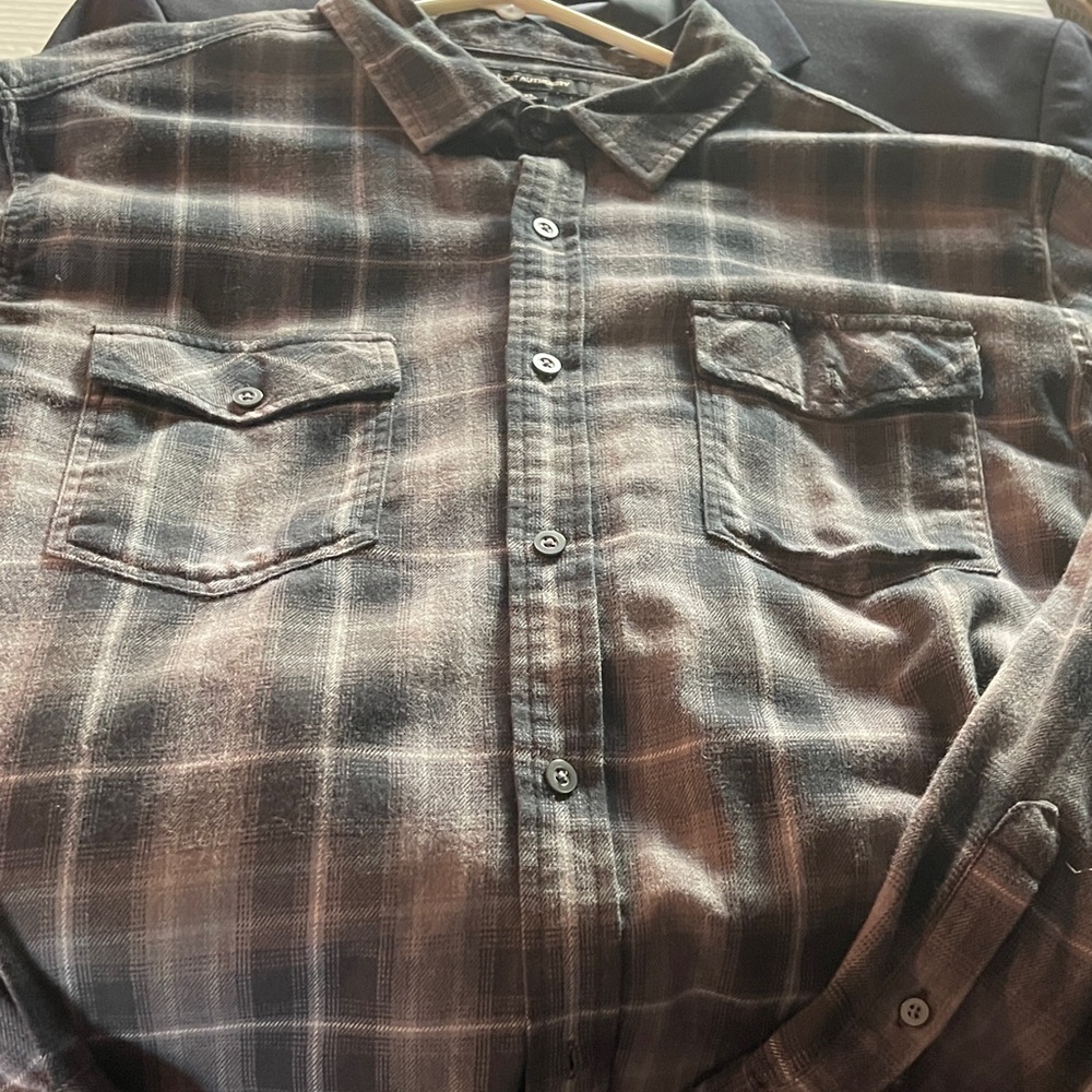 Port Authority Men's Plaid Shirt - Black and Brown